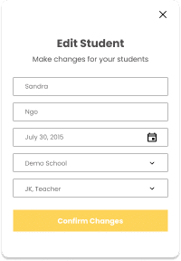 Edit Student Modal