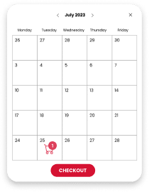 mobile calendar pop up