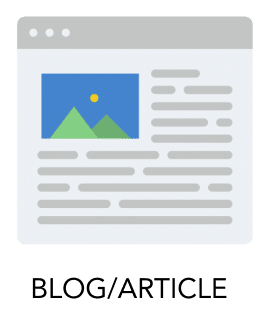 icon of a blog page